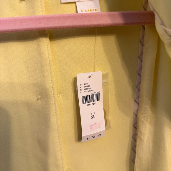 NWT, Anthropologie, Maeve Button-Back Blazer in Yellow - Picture 6 of 8